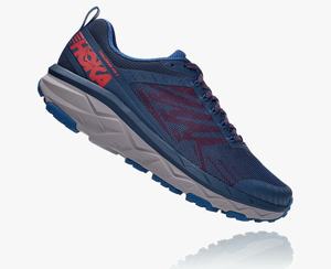 Hoka One One Men's Challenger ATR 5 Wide Trail Shoes Dark Blue/Red Canada Store [KEBJO-0587]